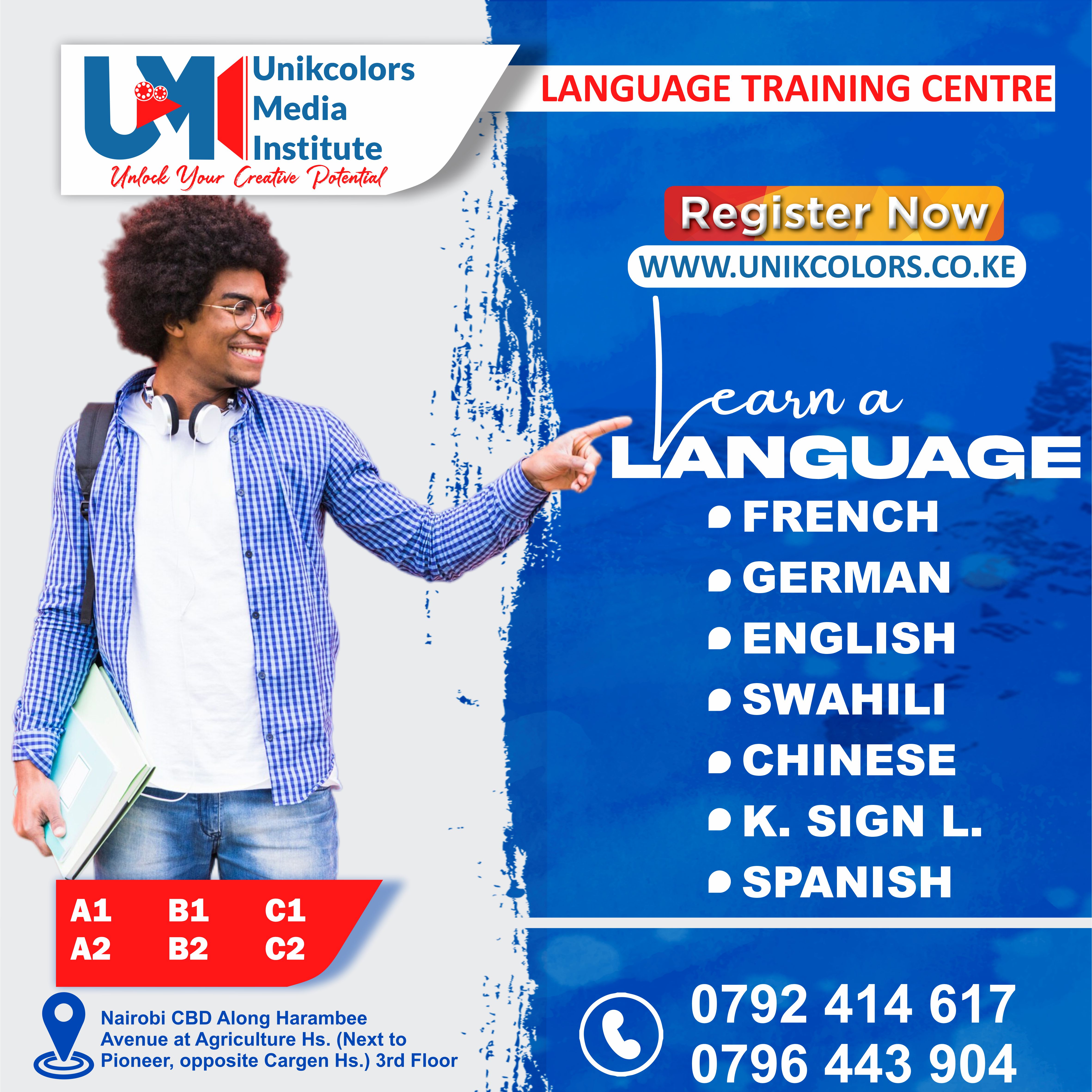 LANGUAGE TRAINING CENTRE - ENGLISH | GERMAN | FRENCH | SPANISH | SWAHILI | CHINESE | KENYA SIGN LANG